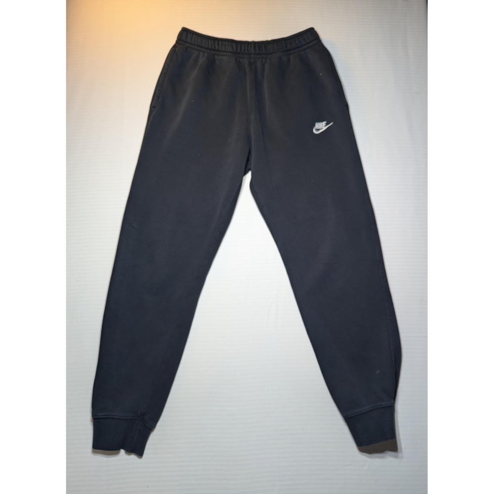 Nike Black Fleece Joggers Sweatpants‎ Tapered Athleisure Lounge Size S